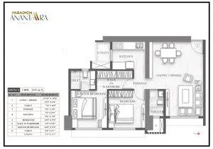 2 BHK, Unit 2