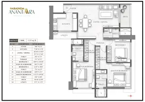 3 BHK, Unit 8