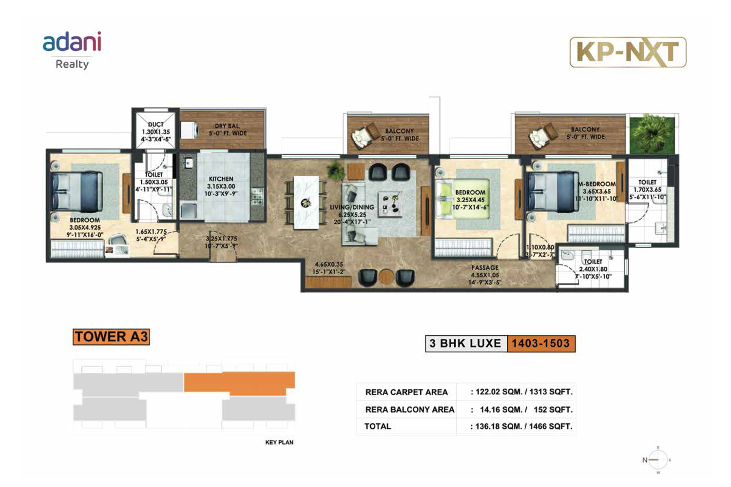 3 BHK, Luxe