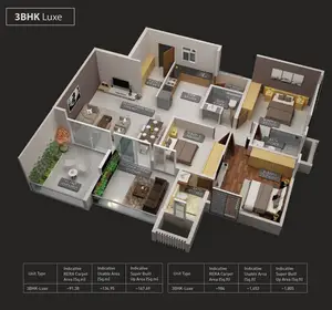 3 BHK Luxe