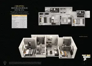 2BHK Optima, Dosti Oceania, Wing B