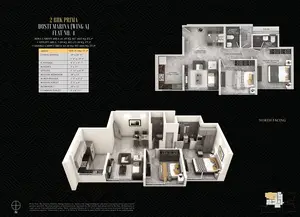 2BHK Prima, Dosti Marina, Wing A