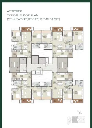 Typical Floor Plan, 2nd To 21st