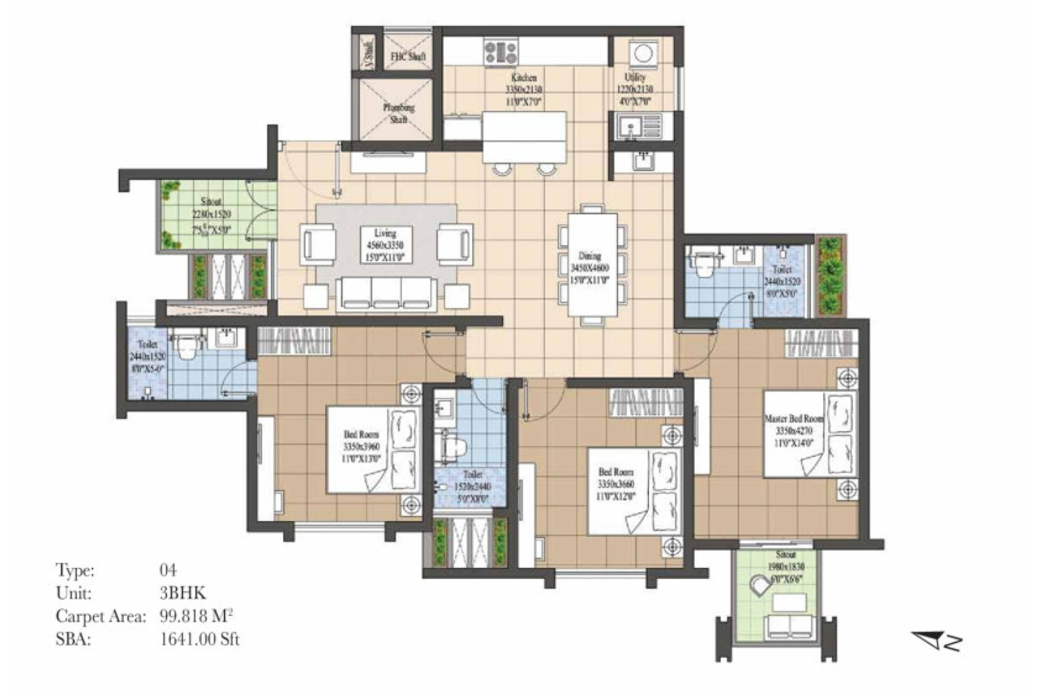 Navami Landmark Apartments, Bangalore - Floor Plan