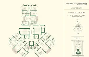 Typical Floor Plan, 12th, 13th, 15th To 20th, 22nd To 26th & 29th To 32nd