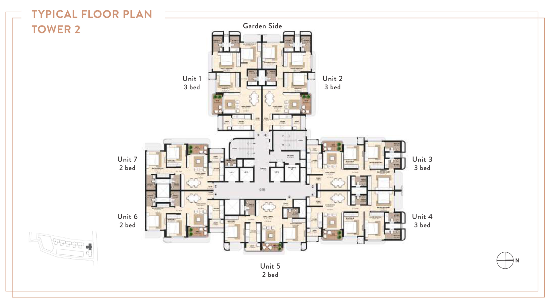 Typical Floor Plan, Tower 2