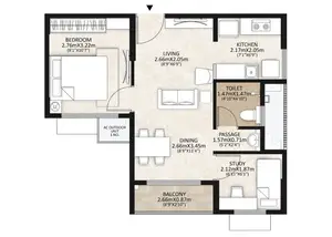 1.5 BHK - B Unit