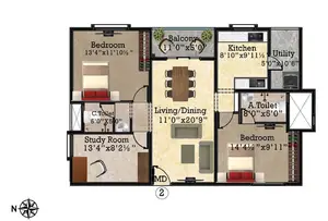 3 BHK Optima