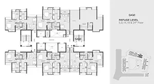 Sage, Refuge Level 5, 9, 14, 19 & 24th Floor