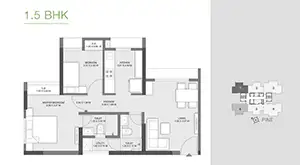 1.5 BHK, Pine