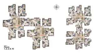Wing 1, Floors 1,2,3,9,10
