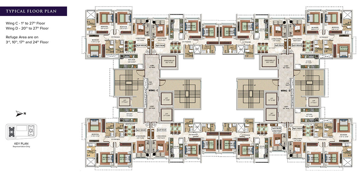 Typical Floor Plan - C & D