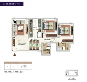 2 BHK Residence, Wing C