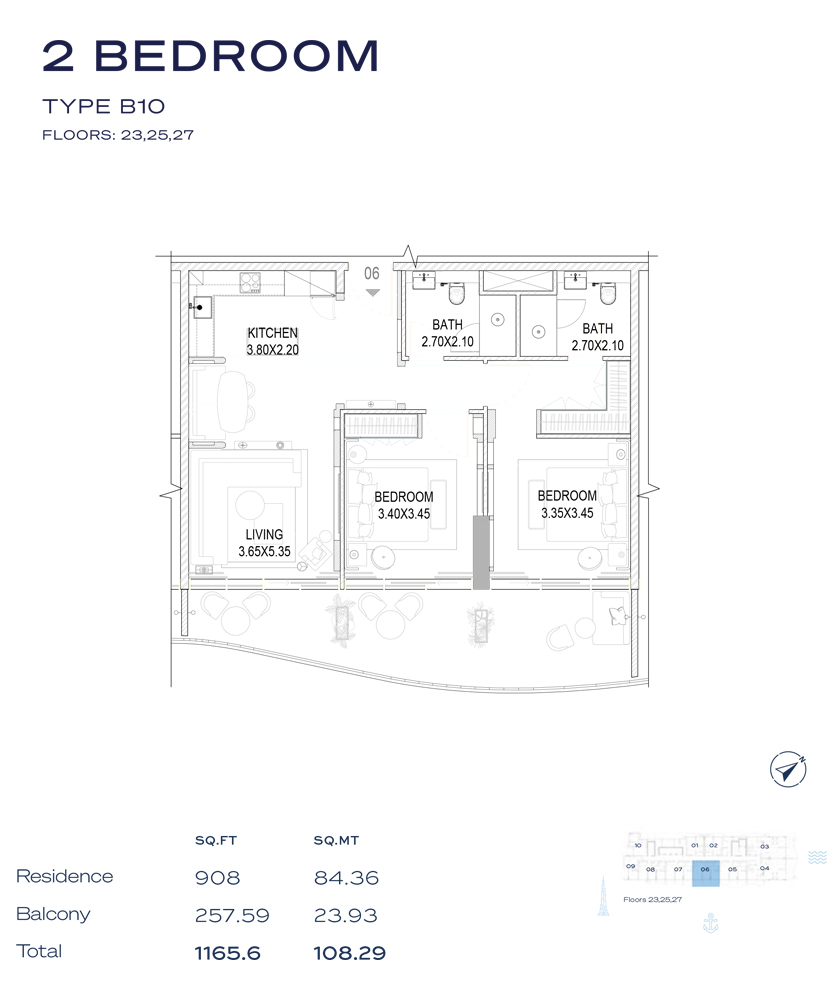 Type B10, Floor - 23-25-27
