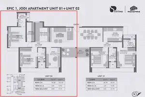 Epic 1, Jodi Apartment, Unit 02