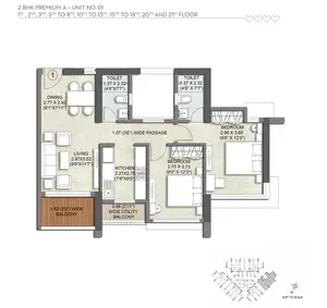 2 BHK Premium A, Unit 01