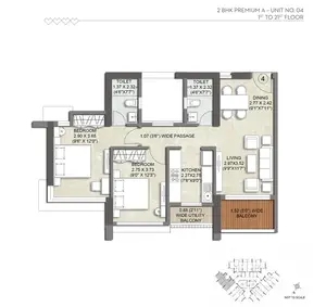 2 BHK Premium A, Unit 04