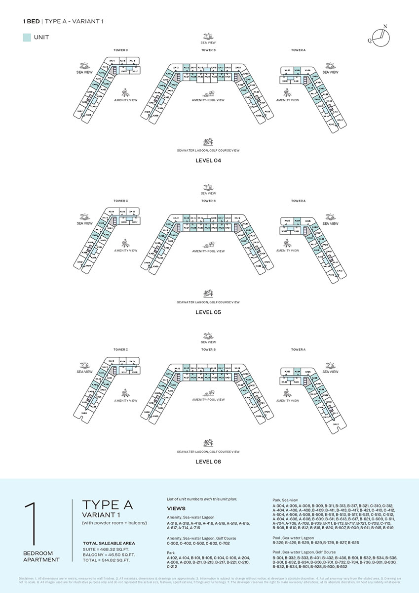 Type A-Variant 1, Level 04, 05 & 06