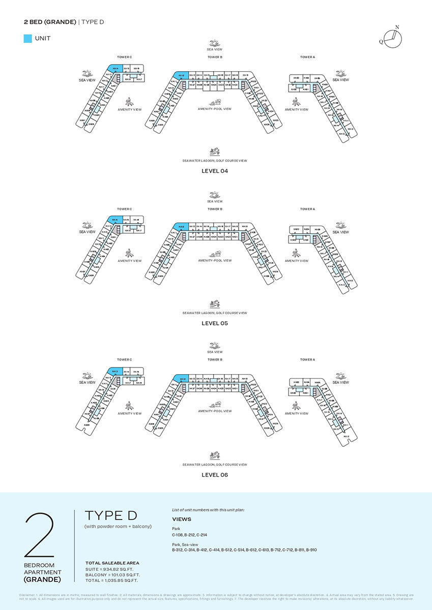 Grande, Type D, Level 04, 05 & 06