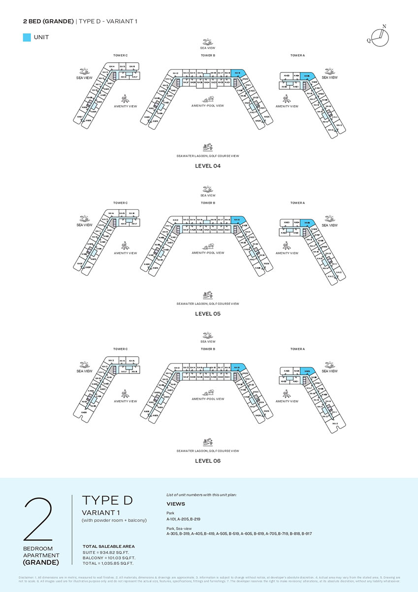 Grande, Type D-Variant 1, Level 04, 05 & 06