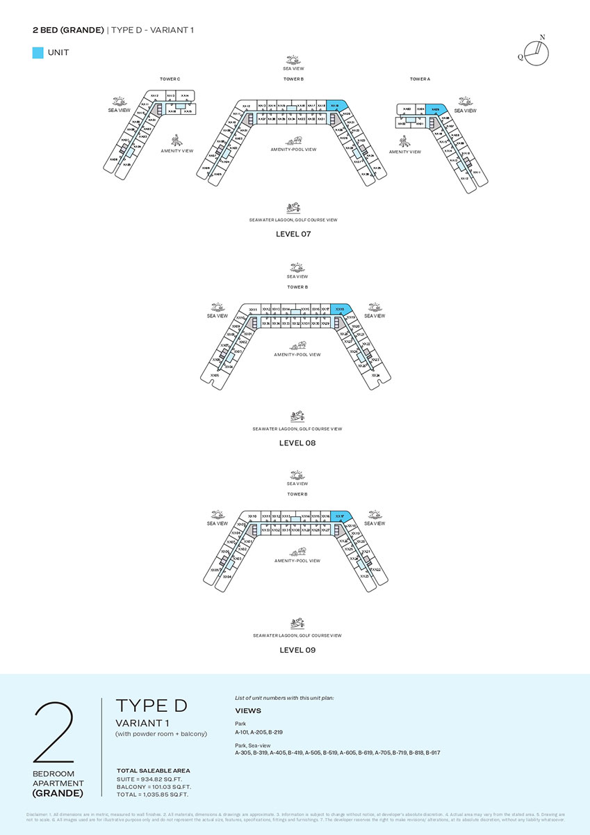 Grande, Type D-Variant 1, Level 07, 08 & 09