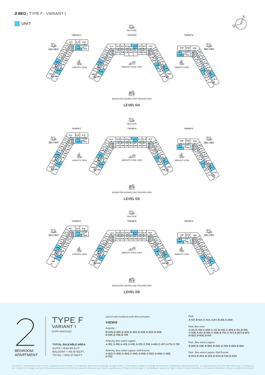 Type F-Variant 1, Level 04, 05 & 06