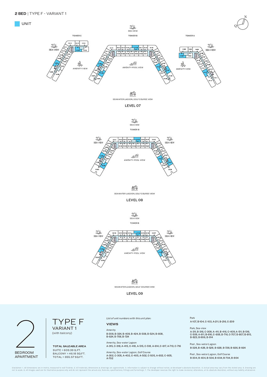 Type F-Variant 1, Level 07, 08 & 09