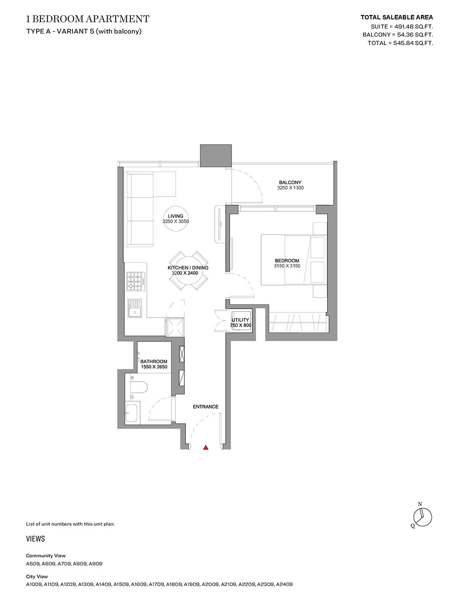 Type A - Variant 5 (with balcony)