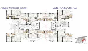 Wing D & E - Typical Floor Plan