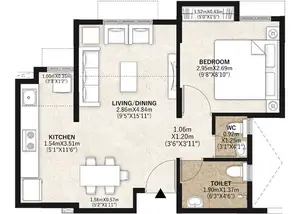1 BHK B