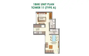 1 BHK, Type A