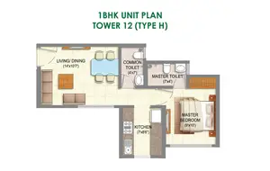 1 BHK, Type H