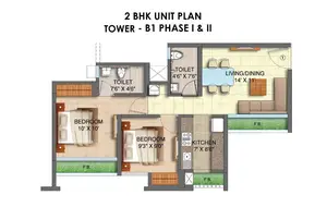 2 BHK, Phase I & II