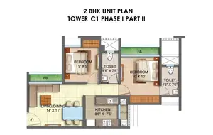 2 BHK, Phase I, Part II