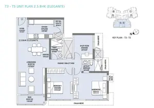T3-T5 Unit Plan 2.5 BHK-Elegante