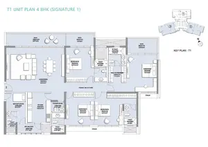 T1 Unit Plan 4 BHK-Signature 1