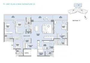 T1 Unit Plan 4 BHK-Signature 2