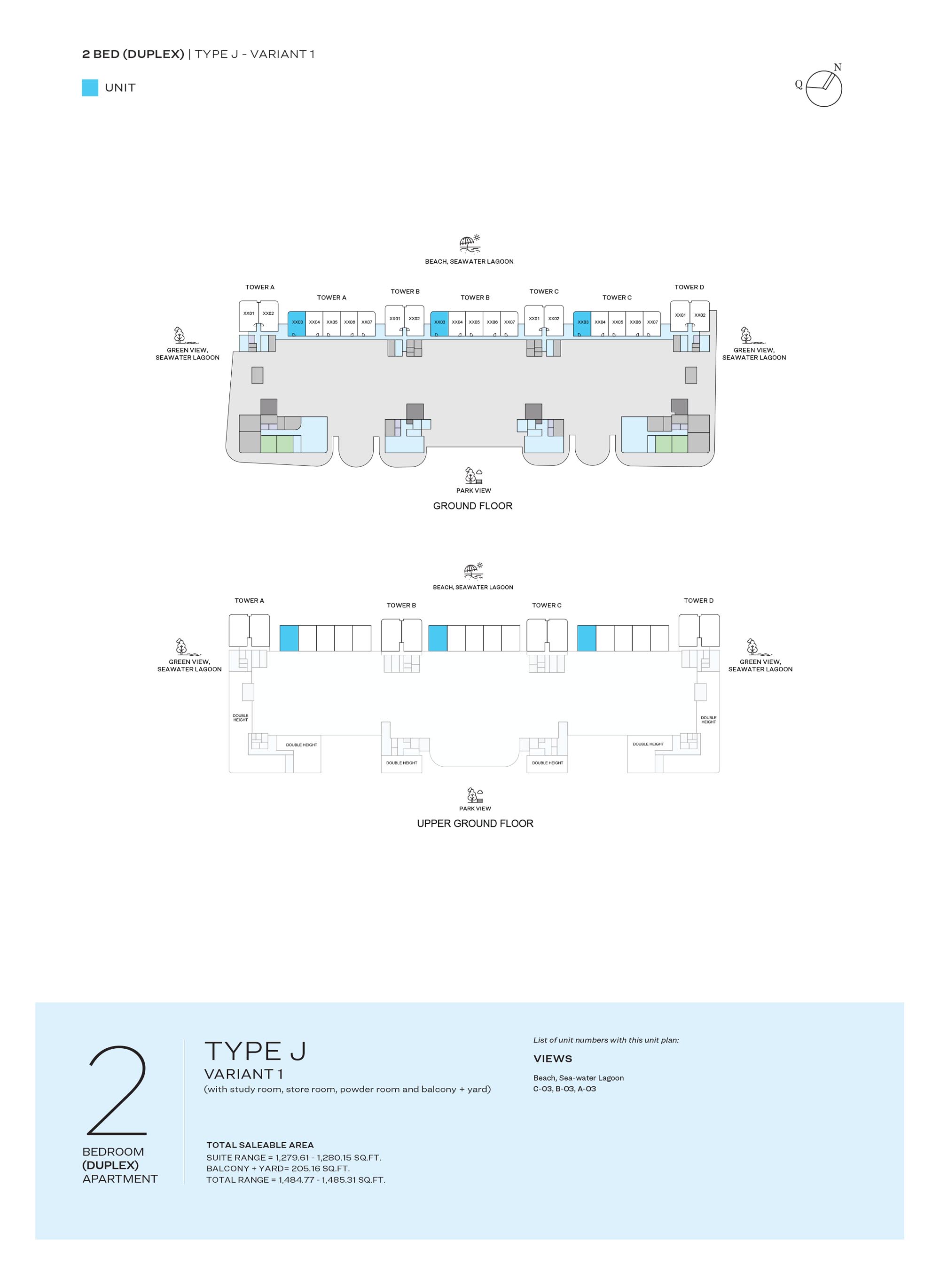 GROUND & UPPER GROUND FLOOR TYPE J-VARIANT 1