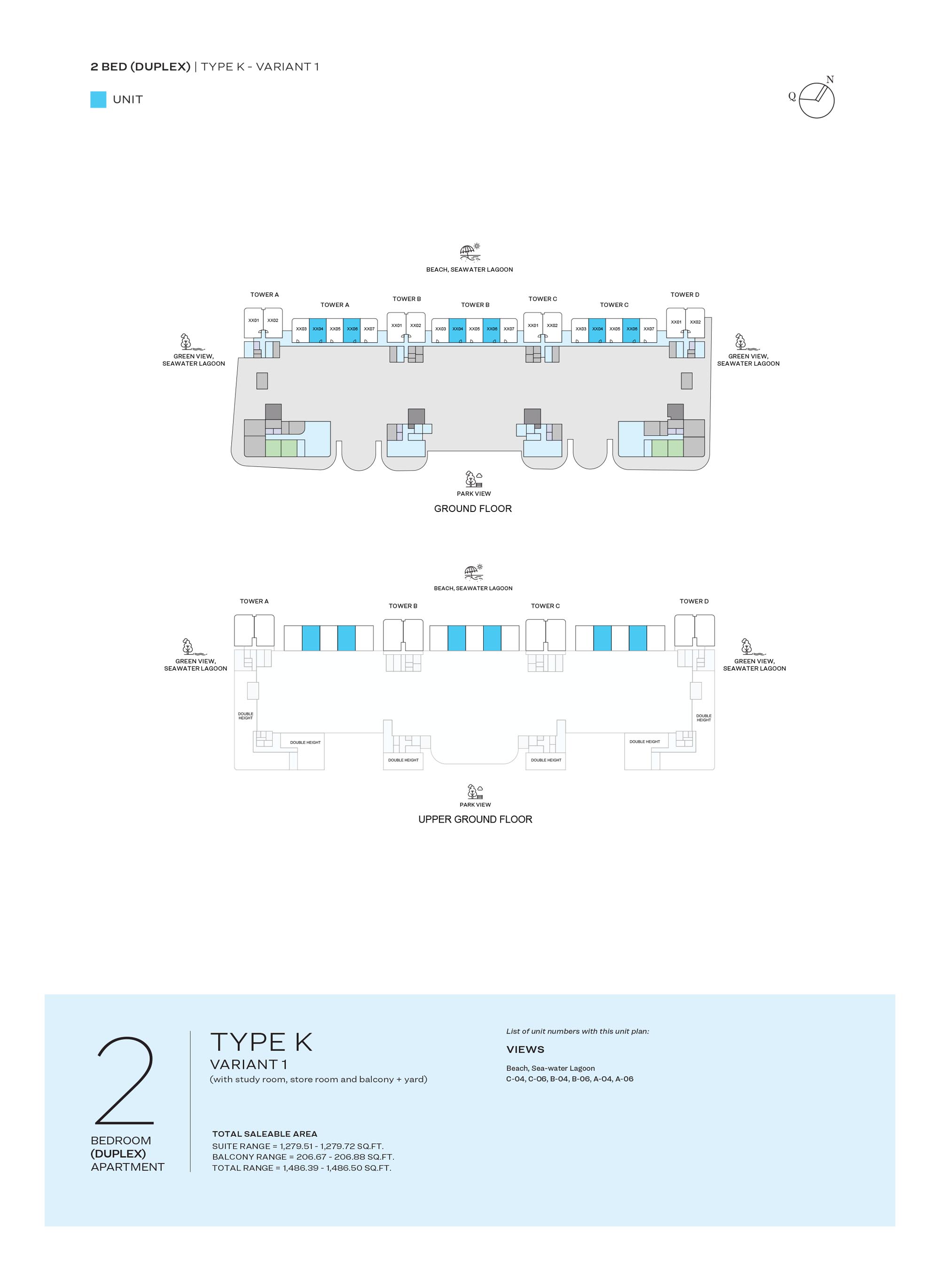 GROUND & UPPER GROUND FLOOR TYPE K-VARIANT 1