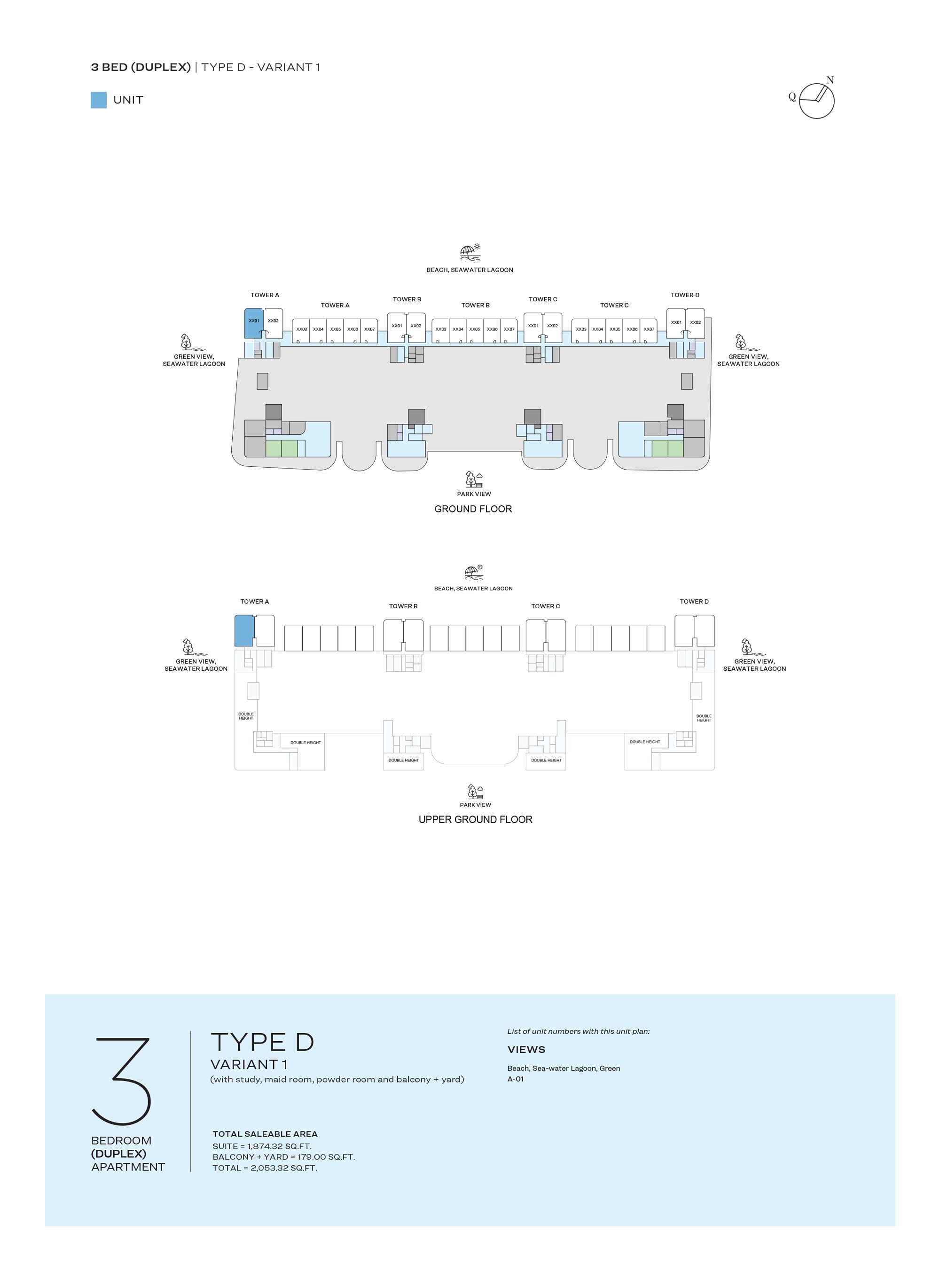GROUND & UPPER GROUND FLOOR TYPE D-VARIANT 1