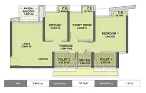 2 BHK Luxe