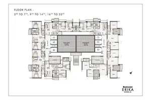 Floor Plan-3rd to 7th-9th to 14th-16th to 20th
