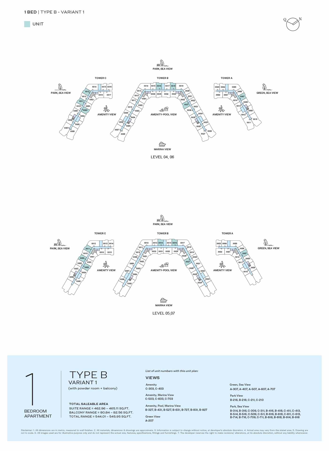 LEVEL 04 TO 07 TYPE B-VARIANT 1