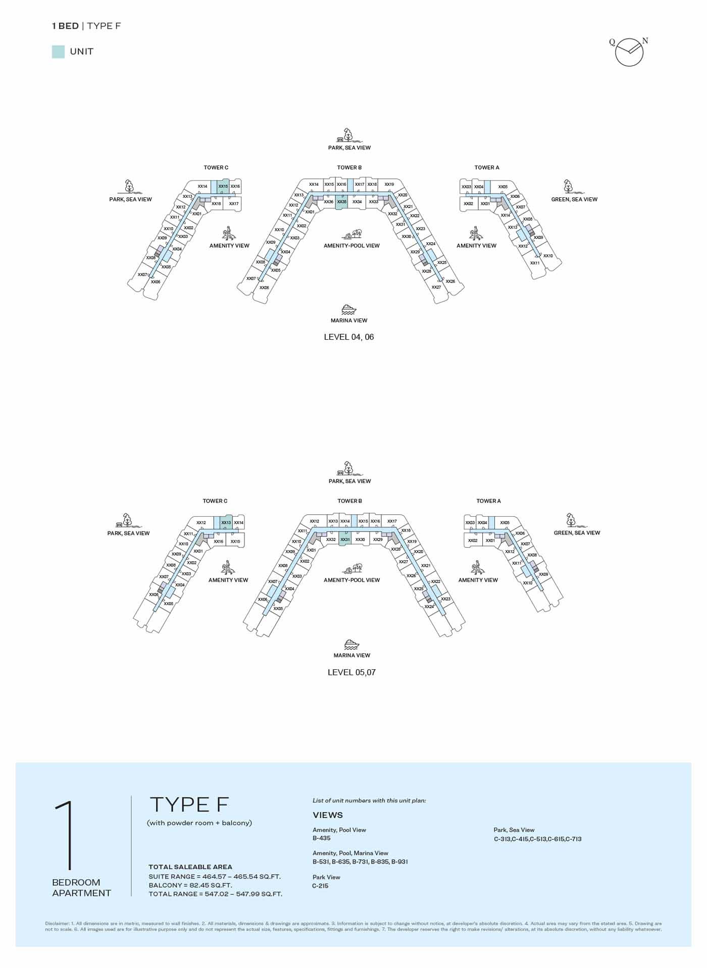 LEVEL 04 TO 07 TYPE F