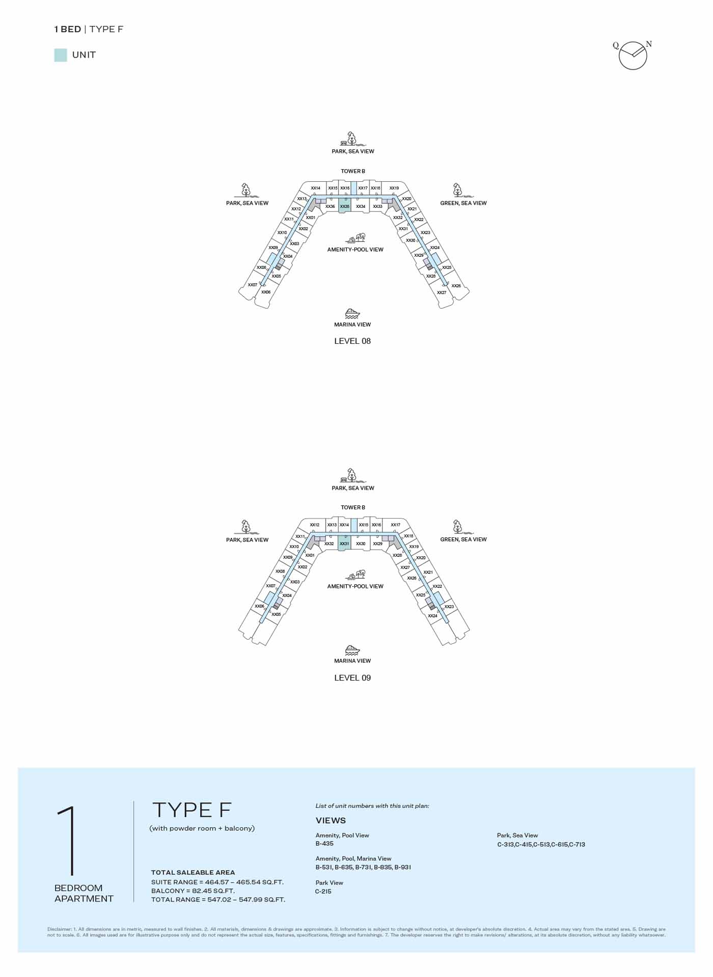 LEVEL 08 & 09 TYPE F
