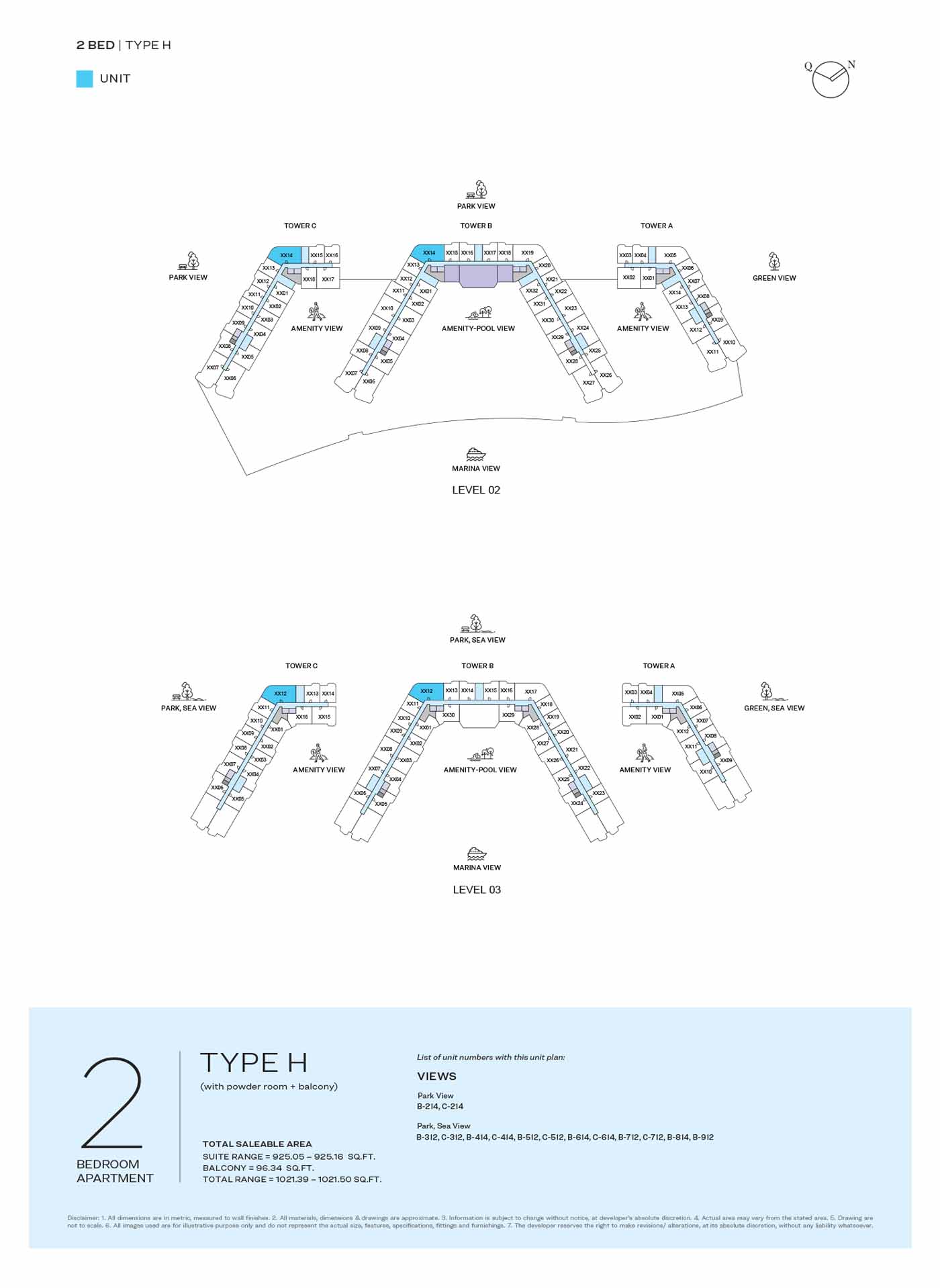 LEVEL 02 & 03 TYPE H