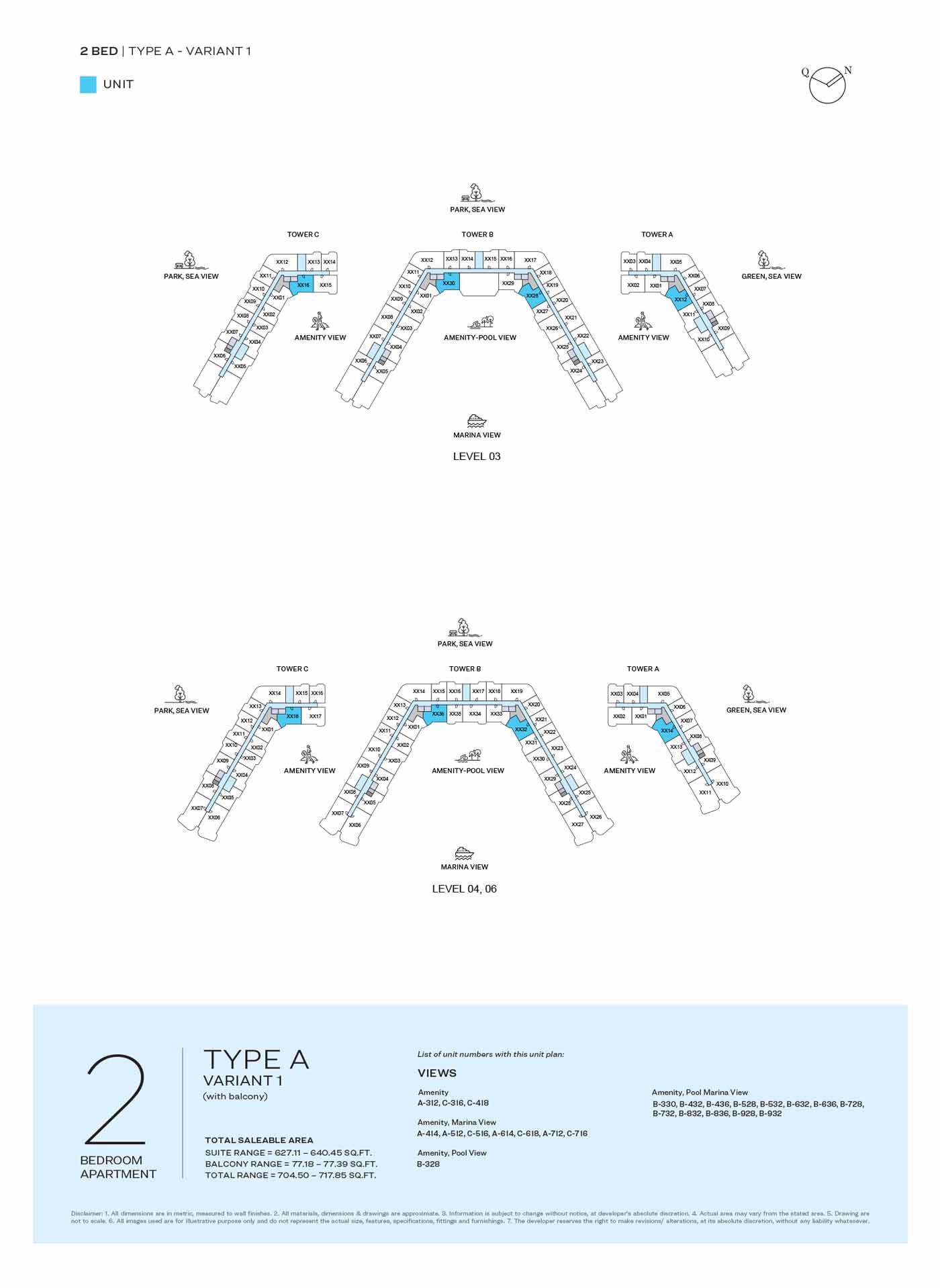 LEVEL 03, 04 & 06 TYPE A-VARIANT 1