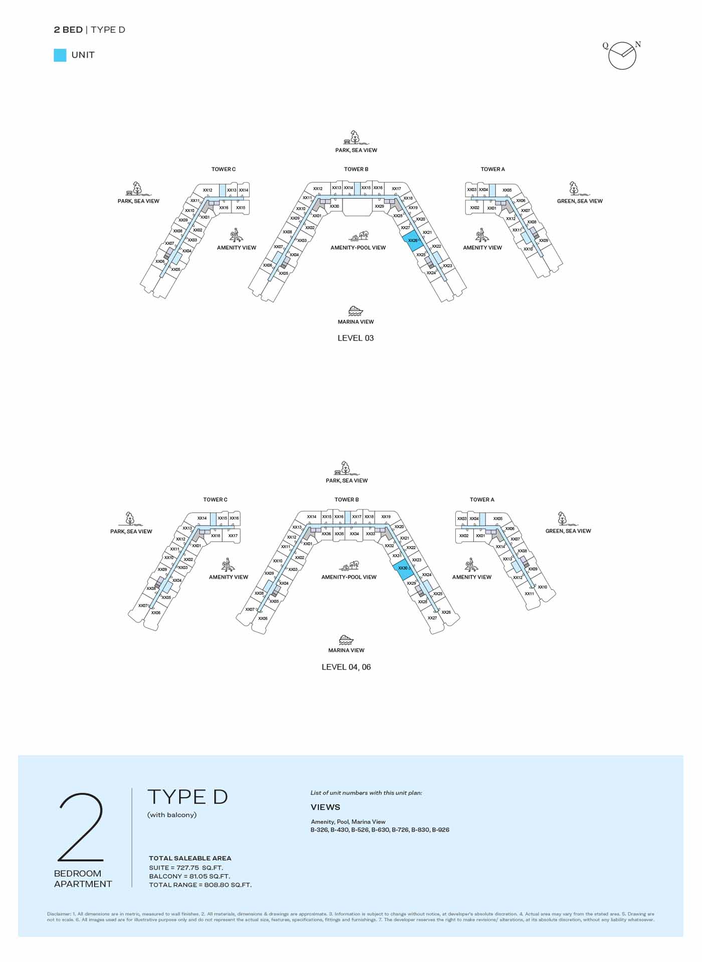 LEVEL 03, 04 & 06 TYPE D