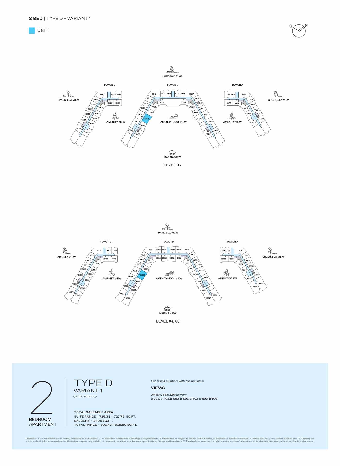 LEVEL 03, 04 & 06 TYPE D-VARIANT 1