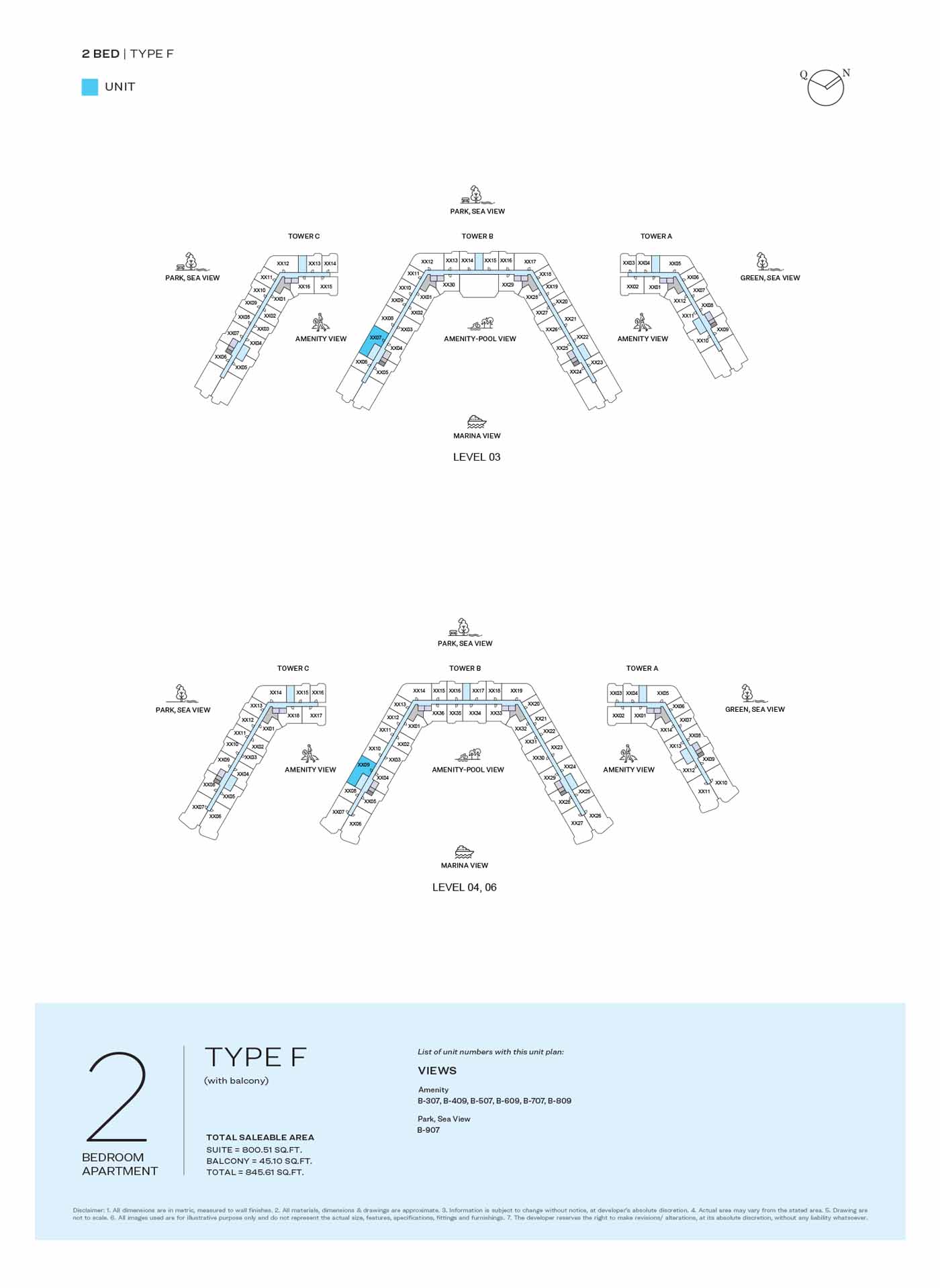 LEVEL 03, 04 & 06 TYPE F